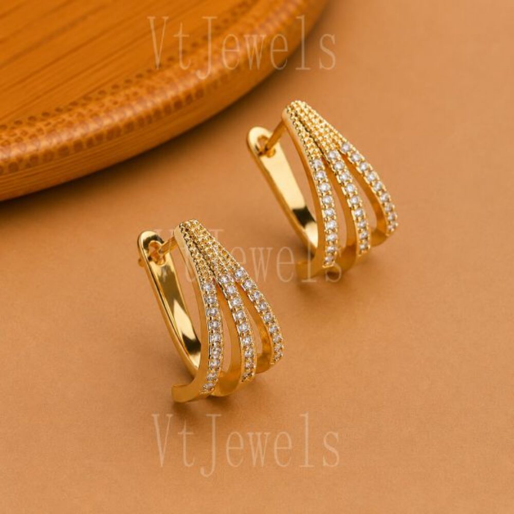 925 Sterling Silver Gold Hoop Earrings