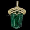 925 Sterling Silver Malachite Point Pendant