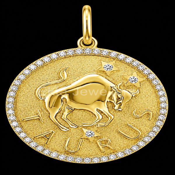 925 Sterling Silver Taurus Pendant