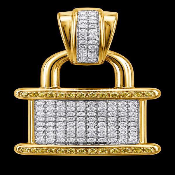 925 Sterling Silver Lock Pendant