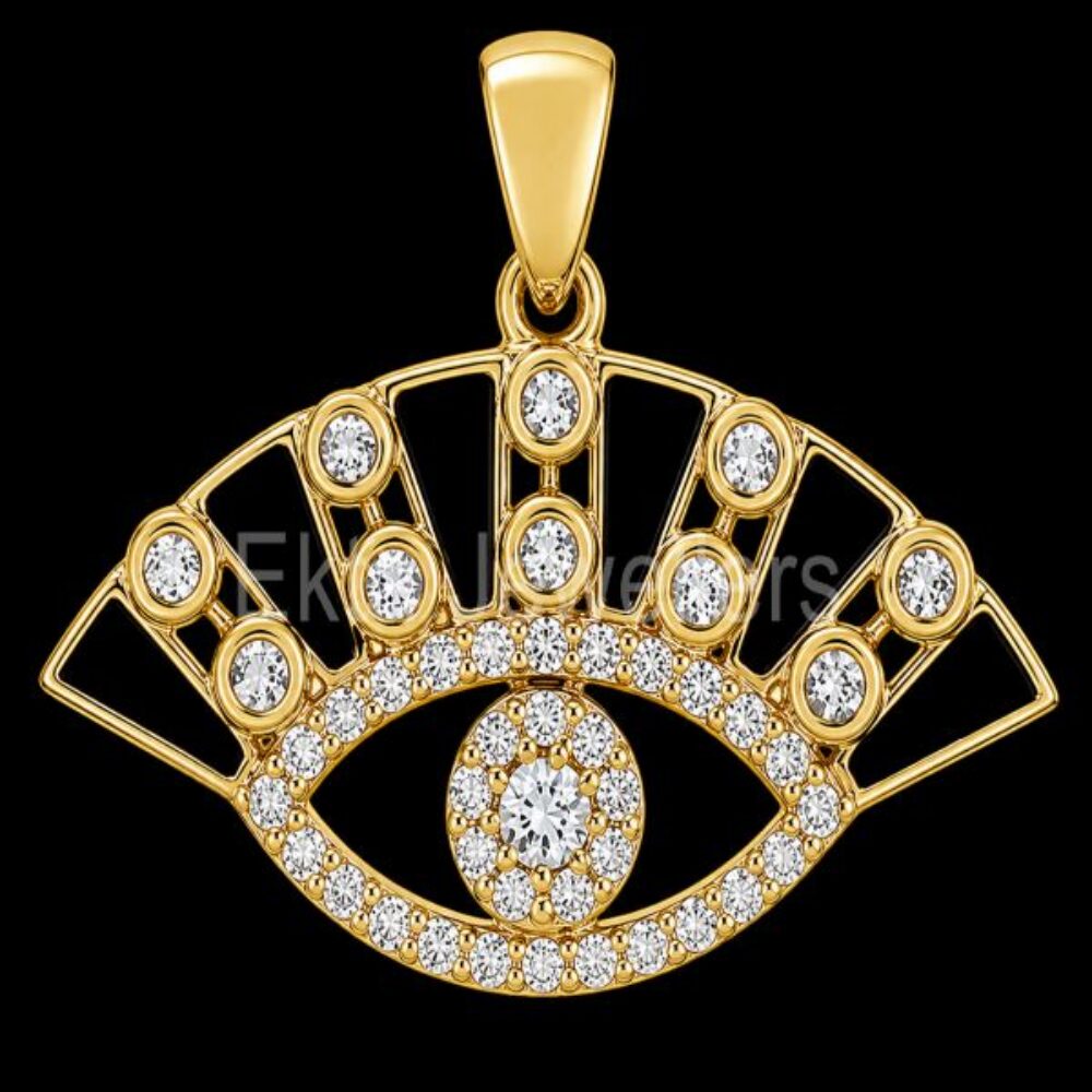 925 Sterling Silver Evil Eye Pendant