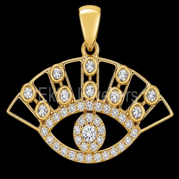 925 Sterling Silver Evil Eye Pendant