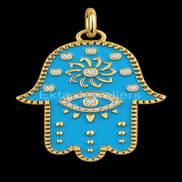 925 Sterling Silver Hamsa Pendant