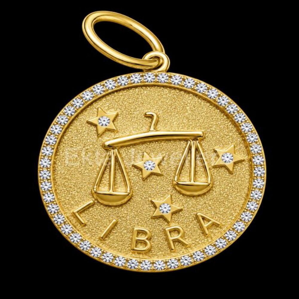 925 Sterling Silver Libra Pendant