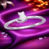 925 Sterling Silver Minimalist Sitting Cat Silhouette Ring