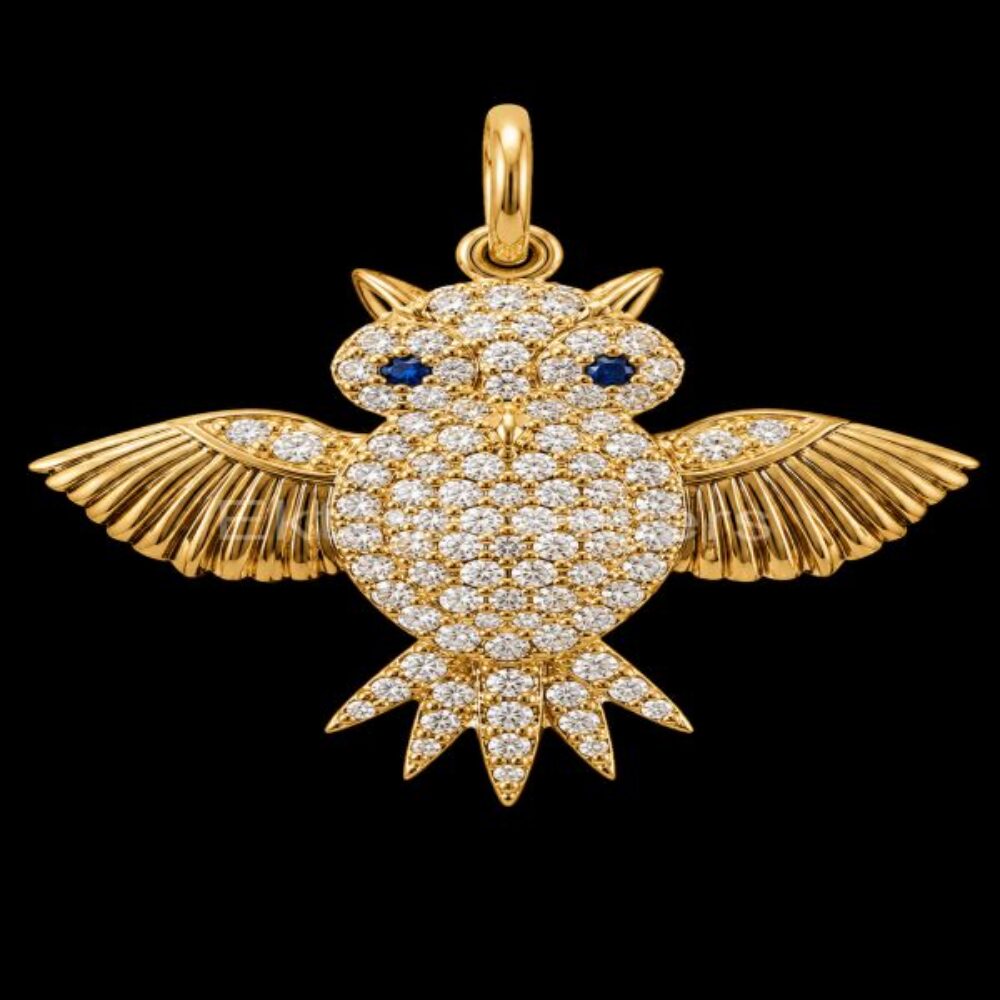 925 Sterling Silver Owl Pendant