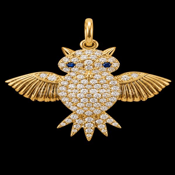 925 Sterling Silver Owl Pendant