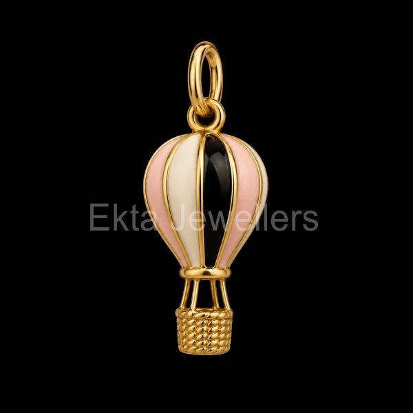 925 Sterling Silver Hot Air Balloon Pendant