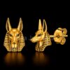 Anubis God 925 Sterling Silver Stud Earrings
