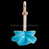 Rose Gold Plated Turquoise Gemstone Charm