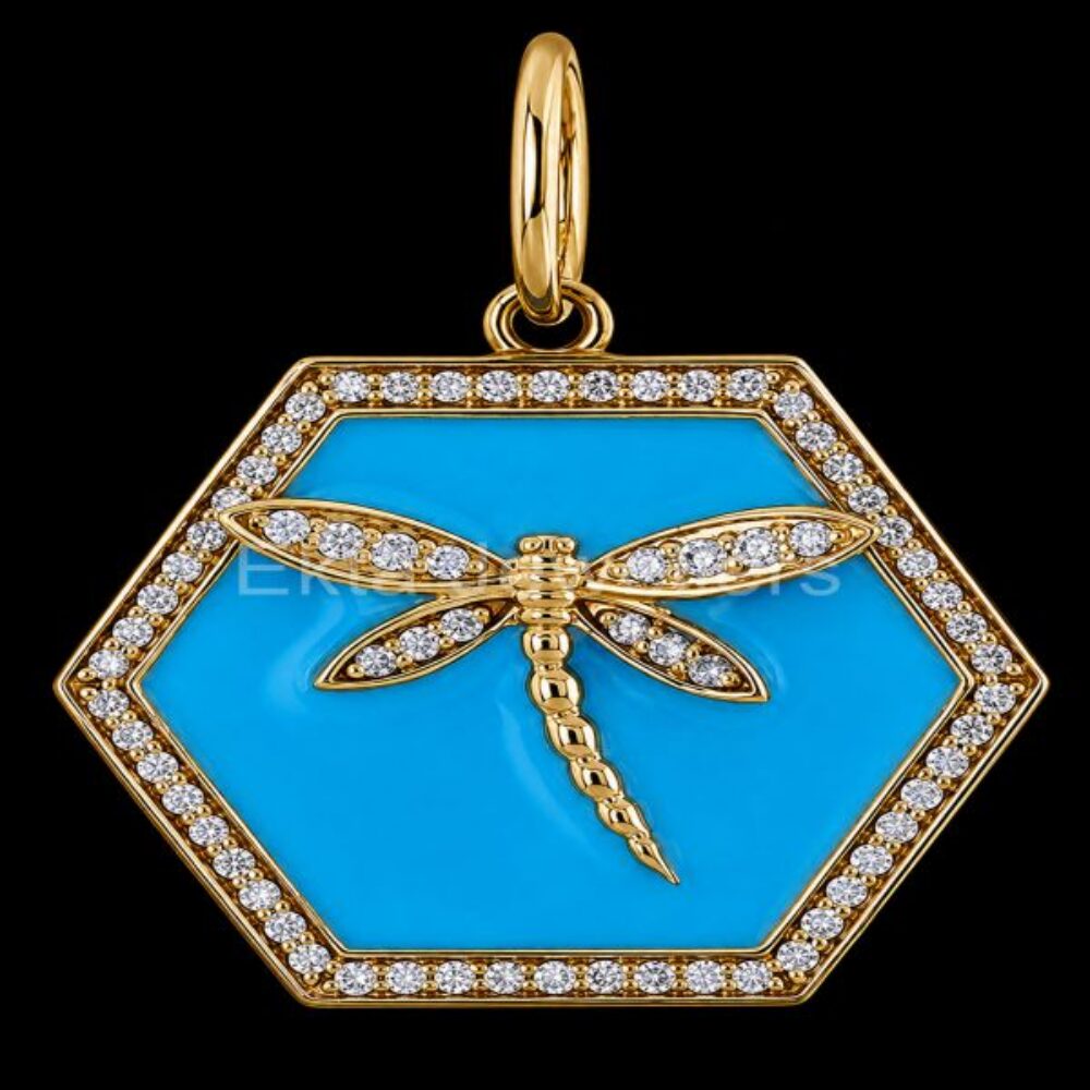 925 Sterling Silver Dragonfly Pendant