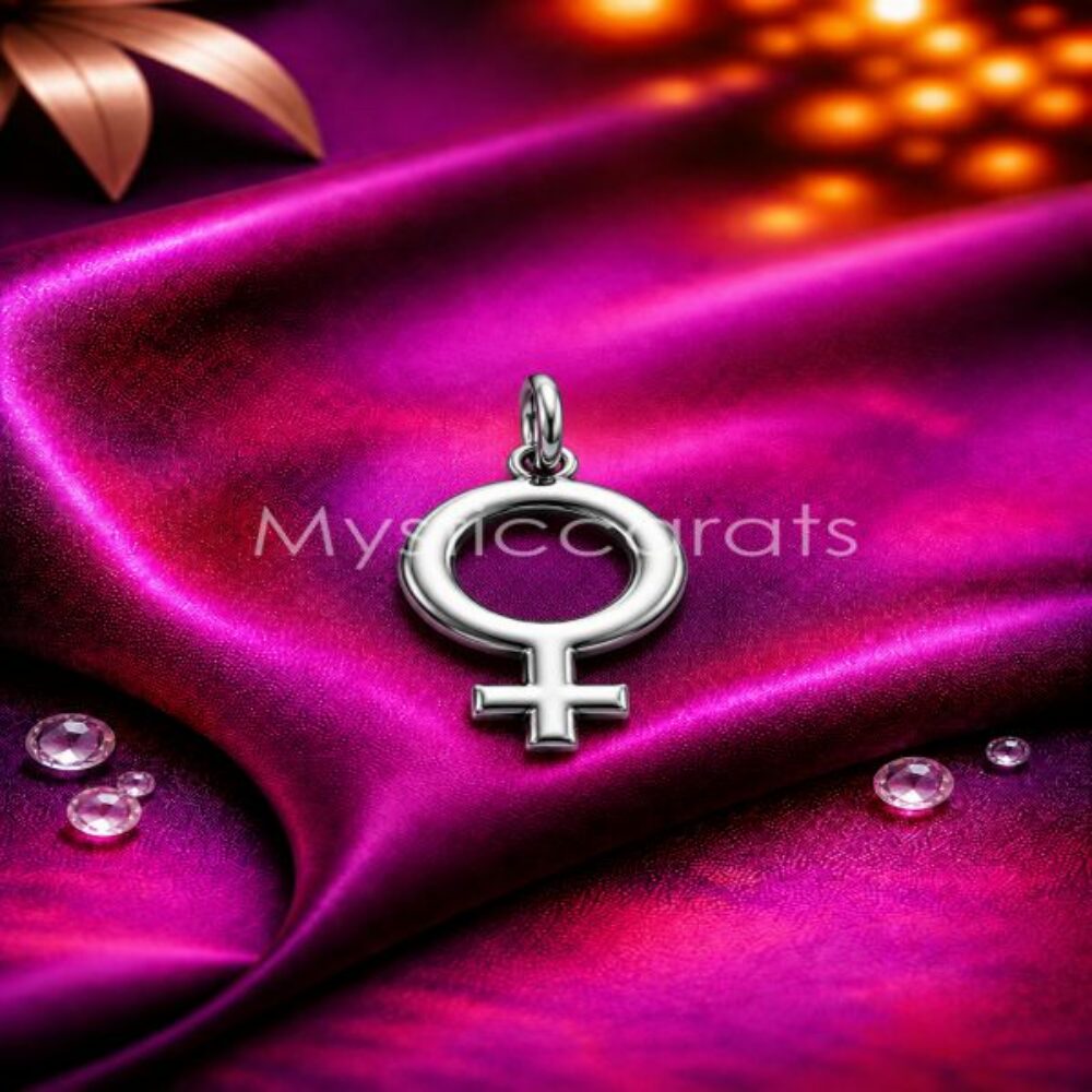 925 Sterling Silver Venus Female Symbol Pendant