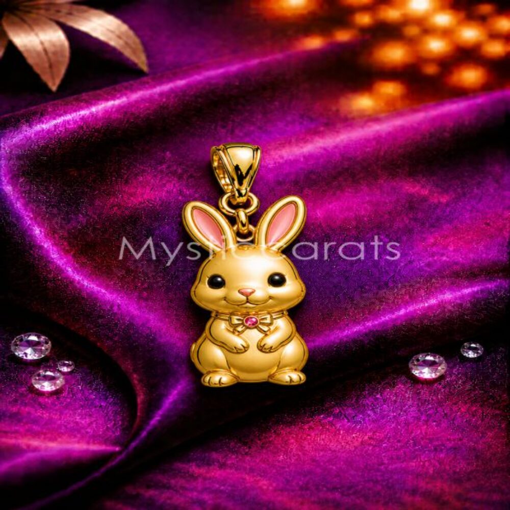 925 Sterling Silver Bunny Rabbit Pendant