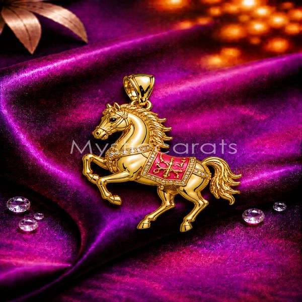 925 Sterling Silver Royal Horse Pendant