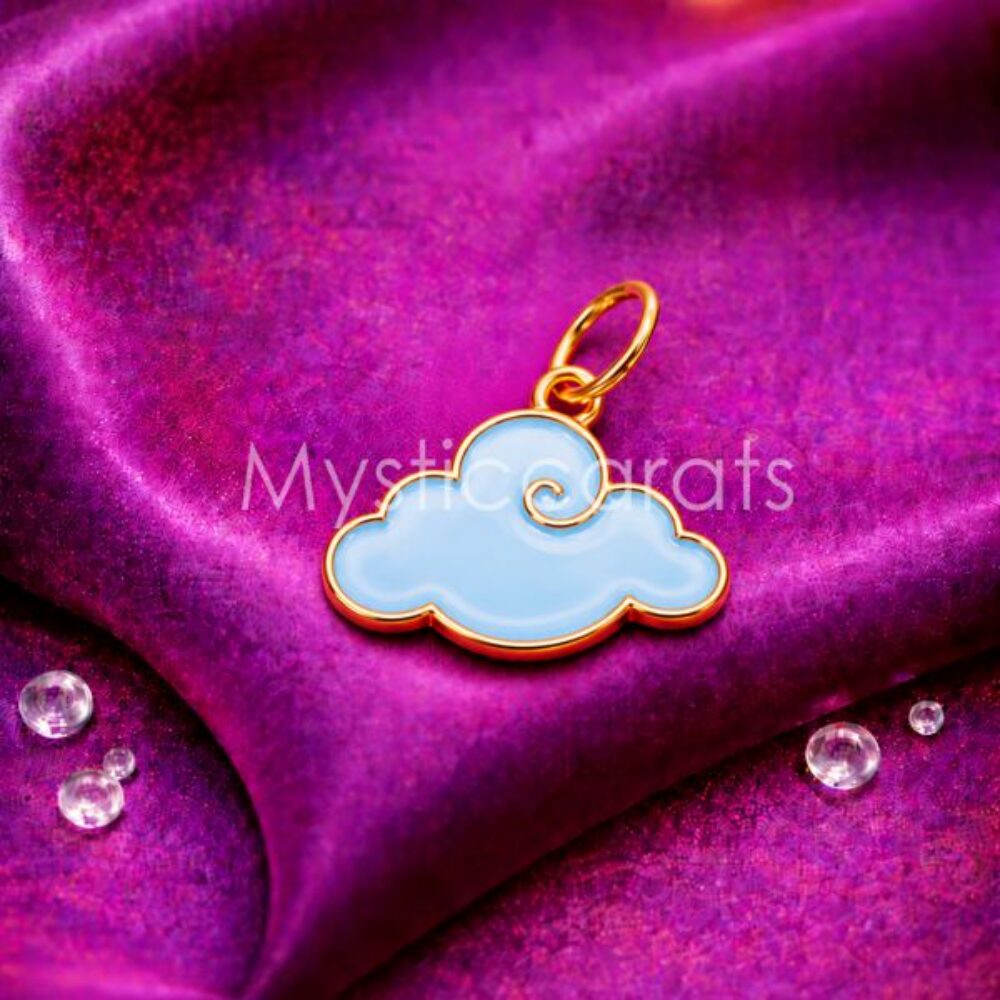 925 Sterling Silver Gold Plated Cloud Pendant