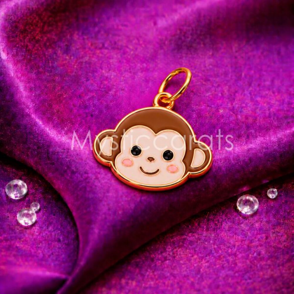 925 Sterling Silver Monkey Pendant