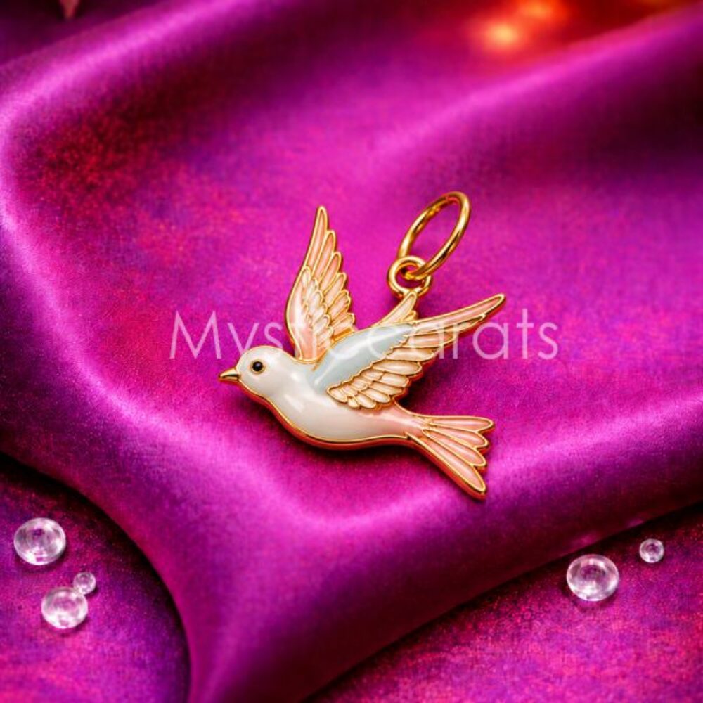 925 Sterling Silver Flying Bird Pendant