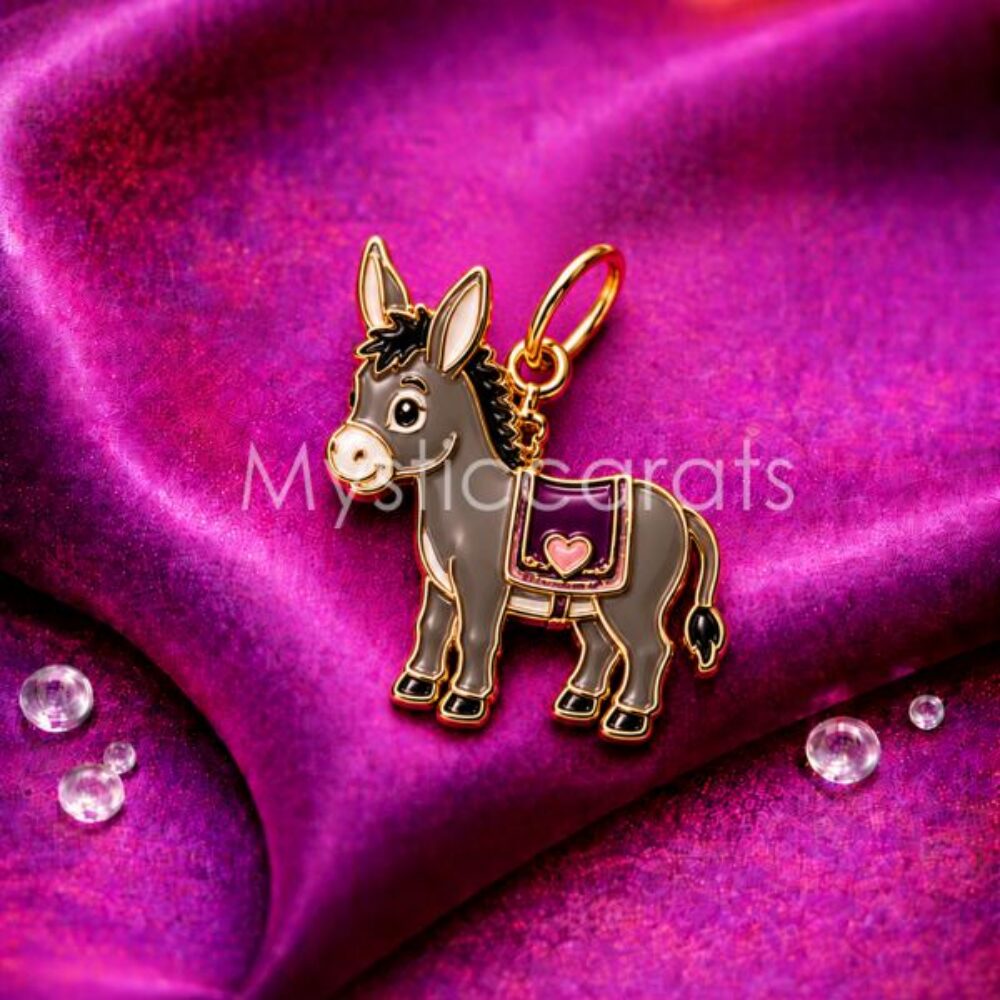 925 Sterling Silver Donkey Pendant