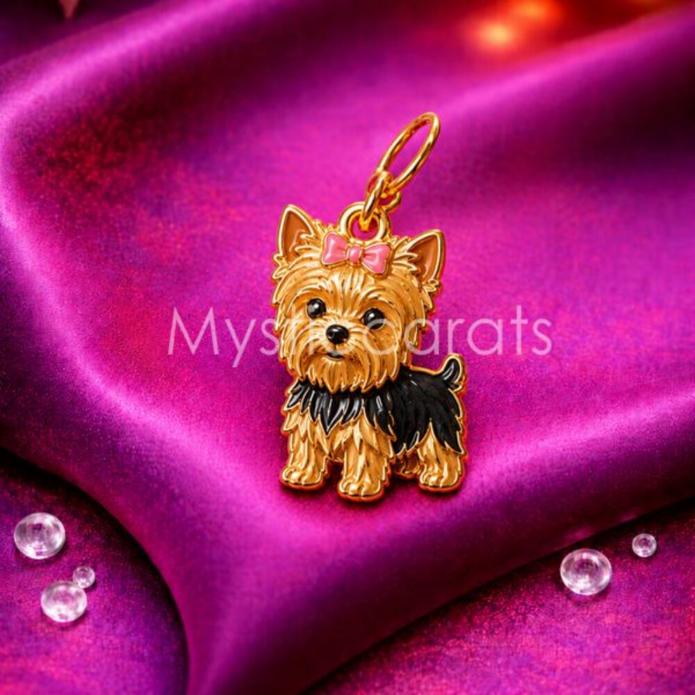 925 Sterling Silver Yorkshire Terrier Pendant