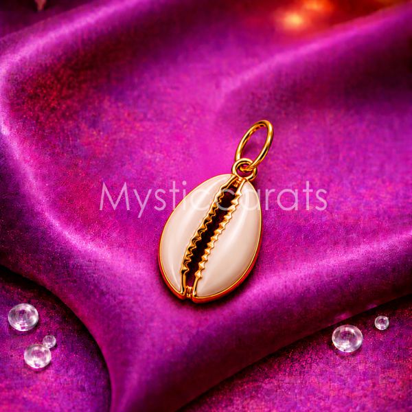 925 Sterling Silver Cowrie Shell Pendant