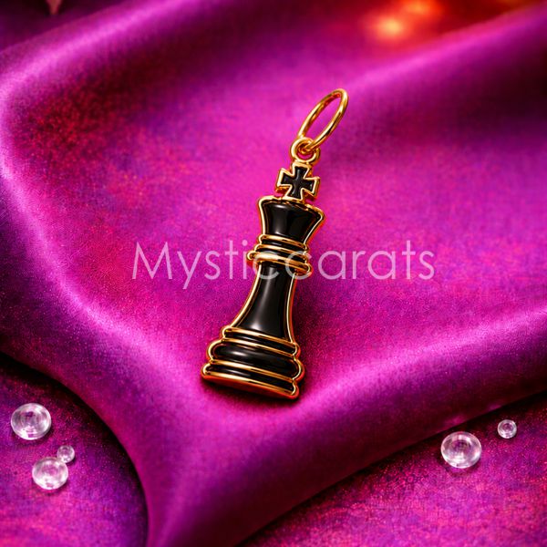 925 Sterling Silver Chess King Pendant