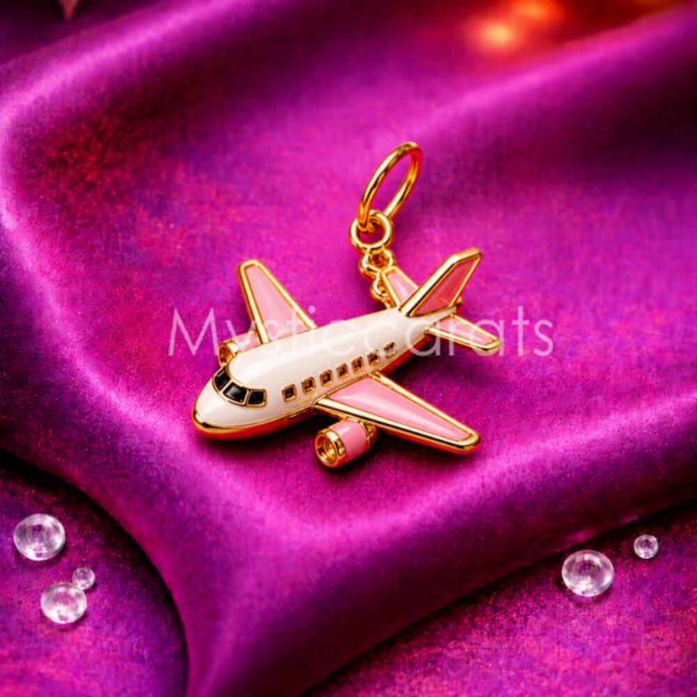 Pink Airplane Charm Pendant