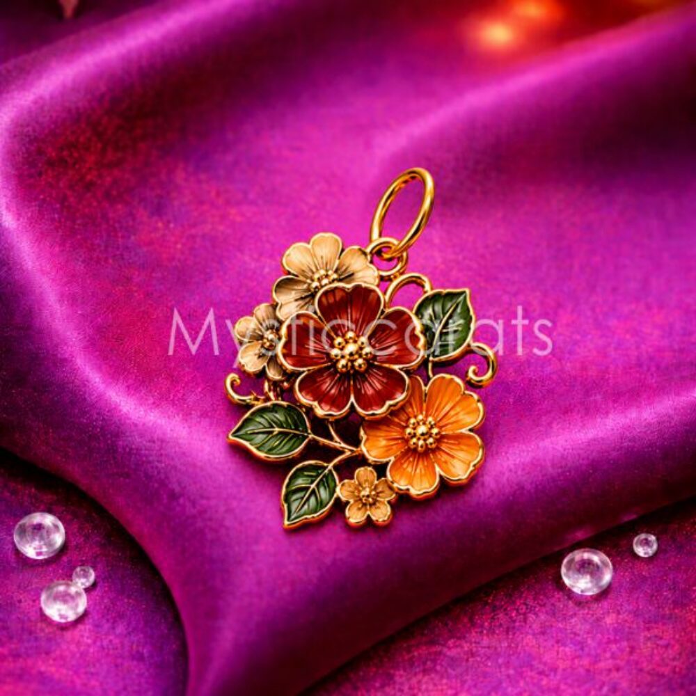 Floral Bouquet Charm Pendant