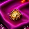 925 Sterling Silver Gold Sun Face Ring