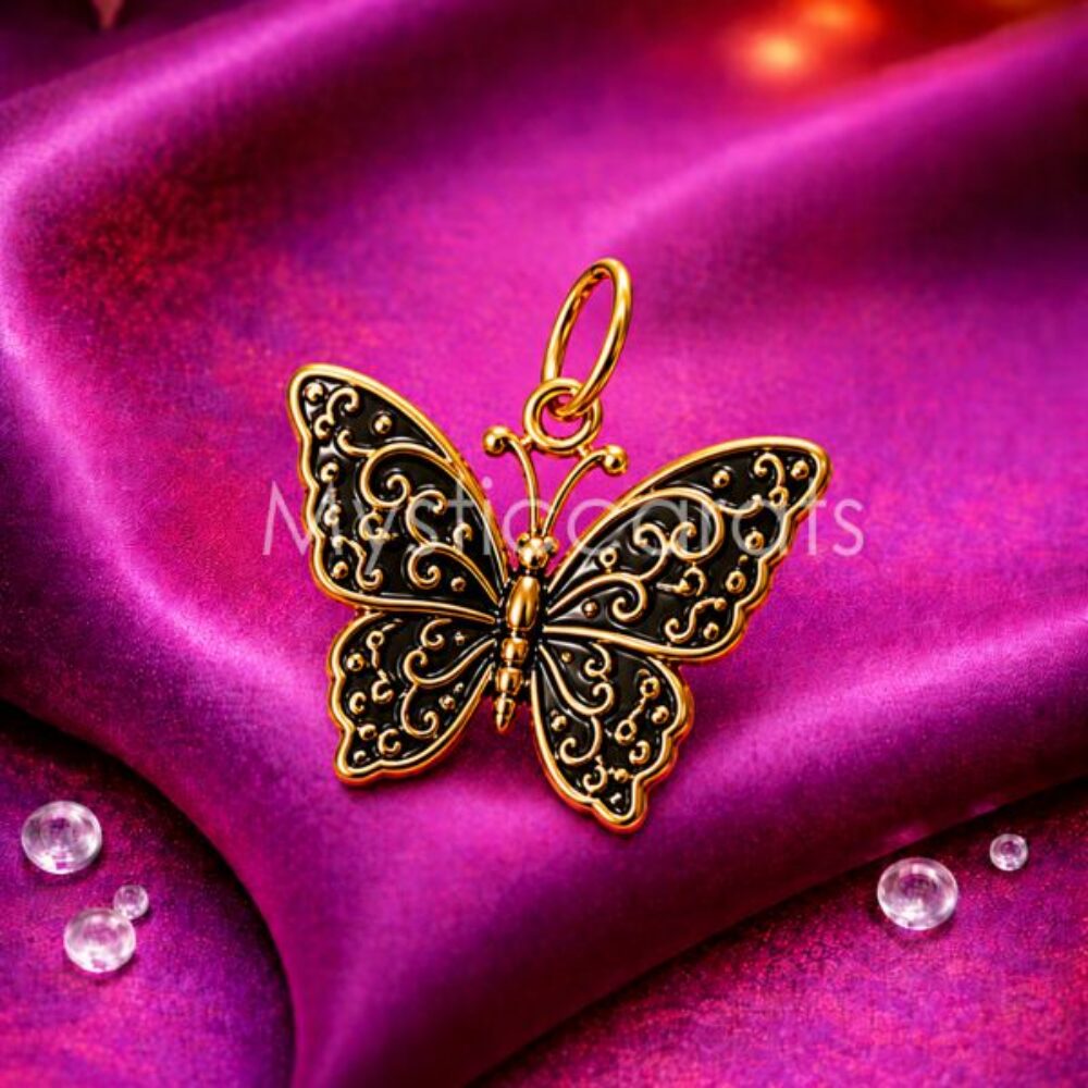 Filigree Butterfly Charm Pendant