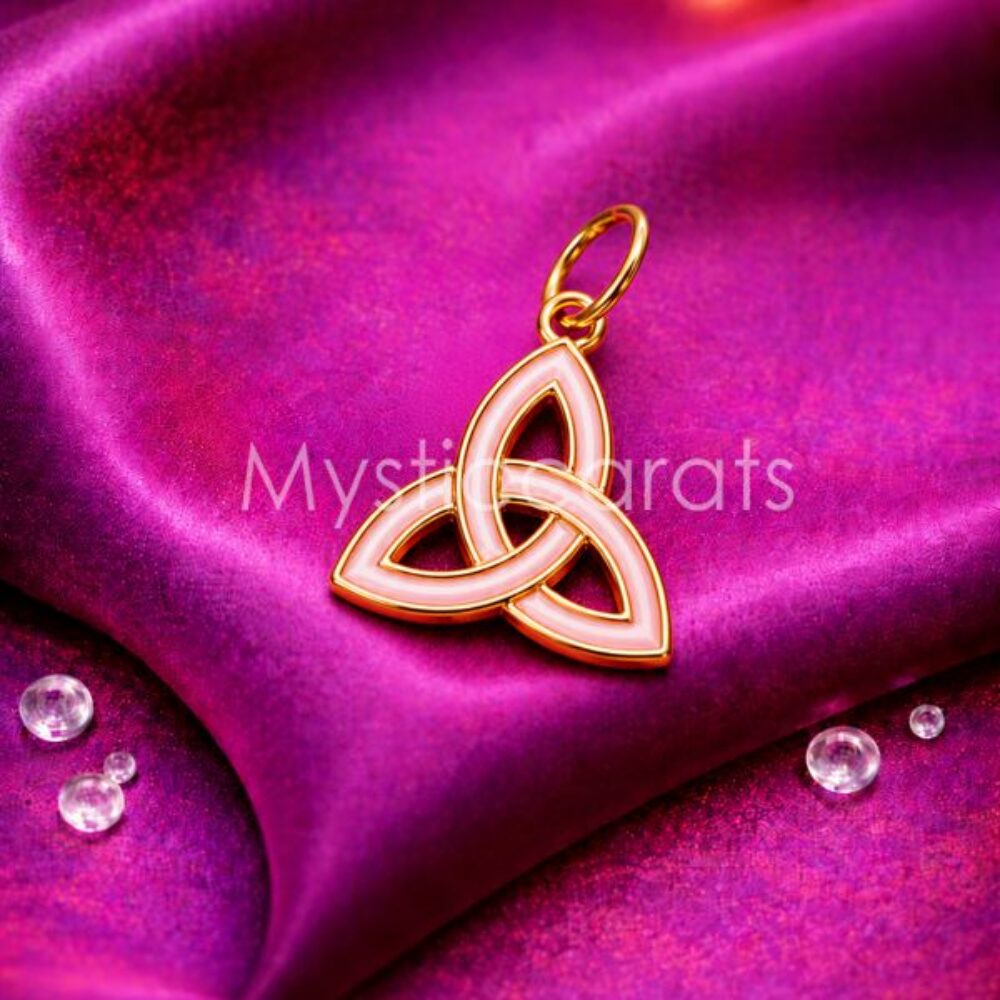 Pink Celtic Trinity Knot Charm Pendant