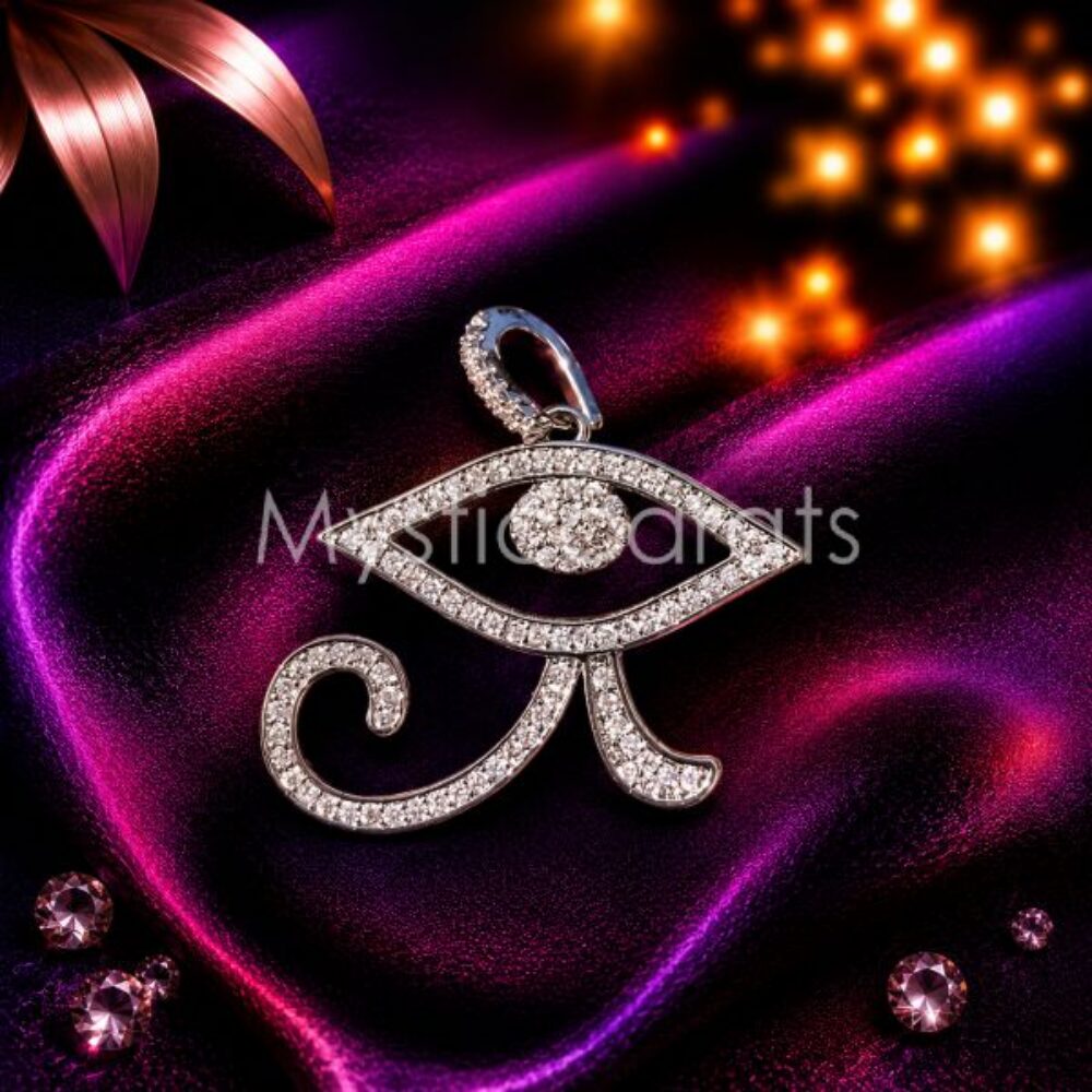 925 Sterling Silver Eye of Horus Pendant, Egyptian Symbol Necklace,