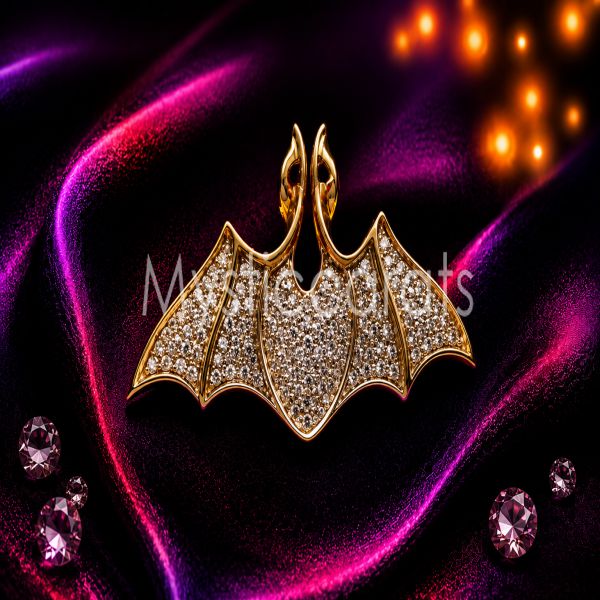 925 Sterling Silver Bat Pendant, Gothic Bat Necklace