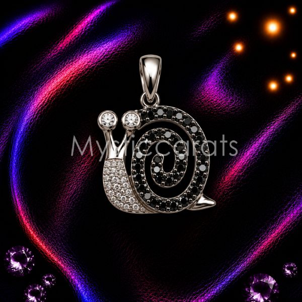 925 Sterling Silver Snail Pendant