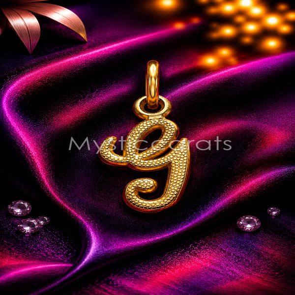 925 Sterling Silver Letter G Pendant, Rose Gold Initial Charm,