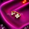 925 Sterling Silver Gold Flower Ring