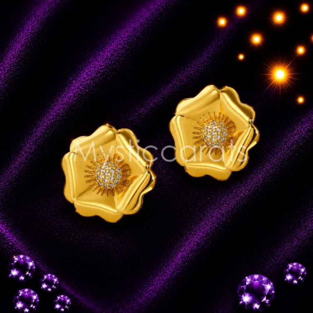 925 sterling silver Floral Stud Earrings