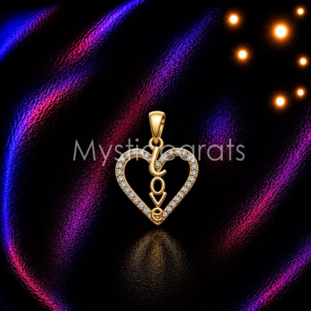 925 sterling silver Open Heart Key Pendant
