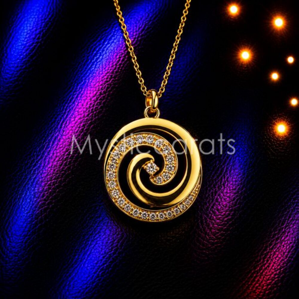 Spiral Circle Pendant Necklace