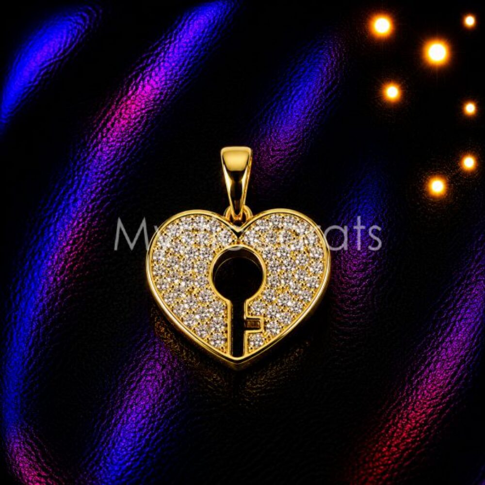 925 sterling silver Heart Lock Pendant Necklace