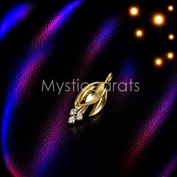 925 sterling silver Gold Leaf Pendant