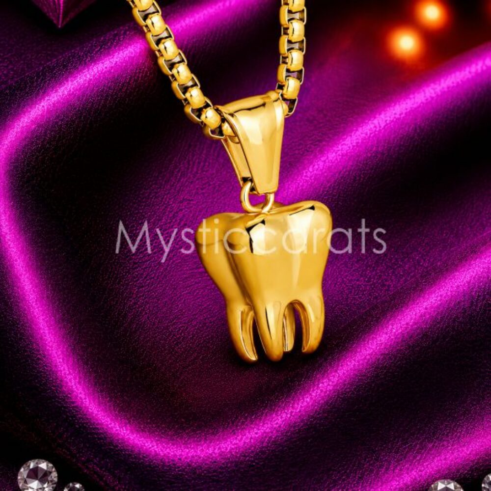 925 Sterling Silver Tooth Pendant Necklace