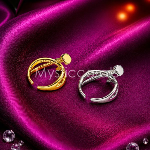 One Pcs 925 Sterling Silver Criss Cross Ring - Image 3