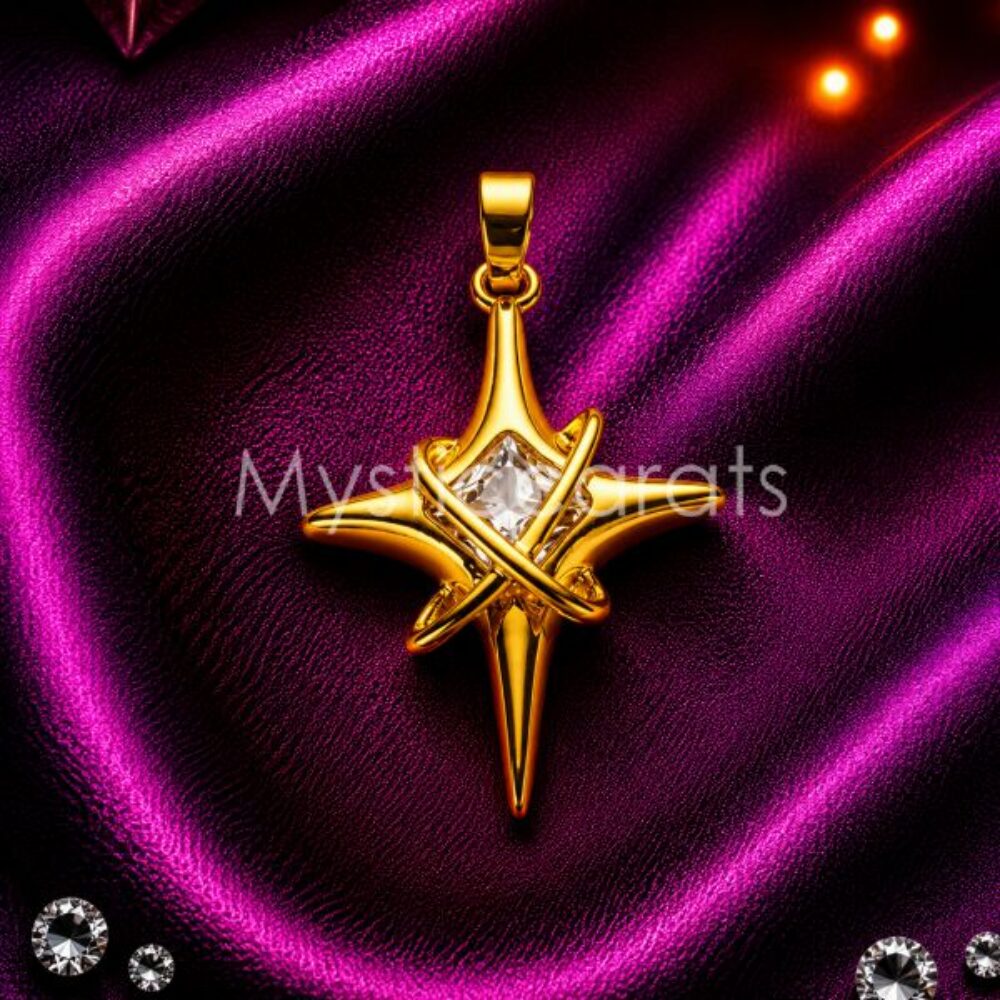 925 Sterling Silver North Star Pendant
