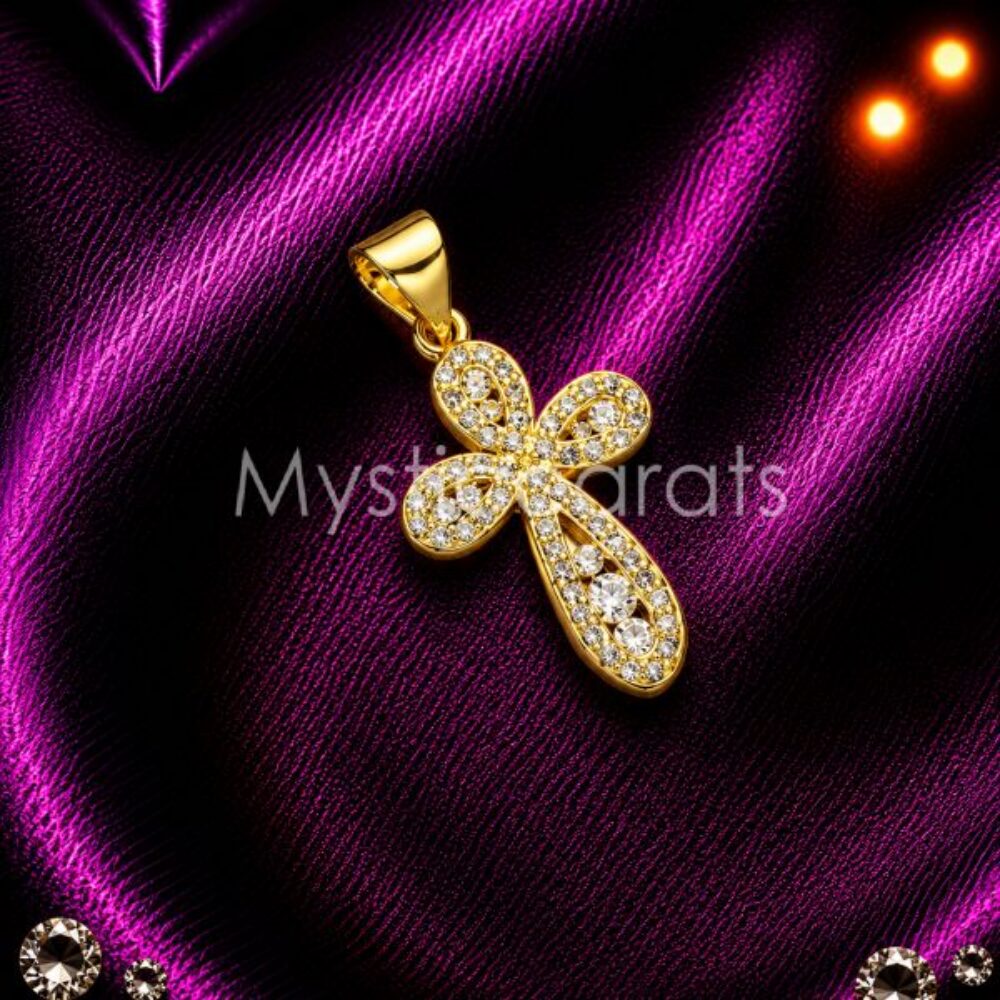Sparkling Cross Pendant in 925 Sterling Silver