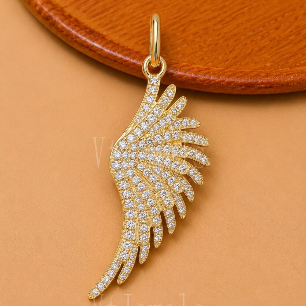 925 Sterling Silver Angel Wing Pendant
