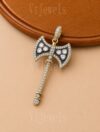 925 Sterling Silver Battle Axe Pendant