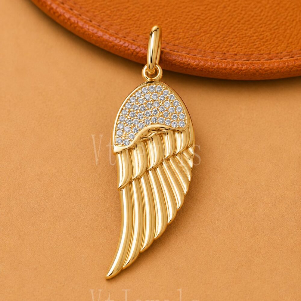 925 Sterling Silver Angel Wing Pendant