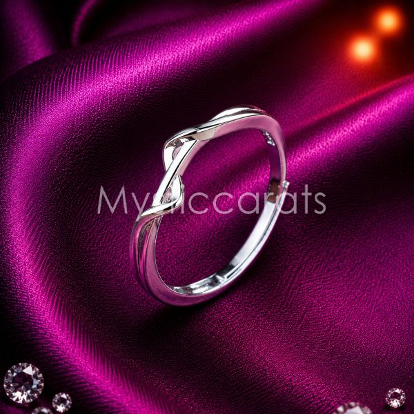 925 Sterling Silver Wave Ring - Image 3
