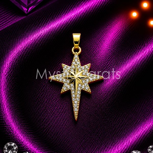 925 Sterling Silver North Star Pendant