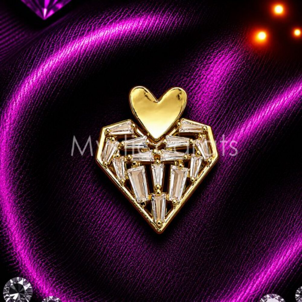 925 Sterling Silver Heart Diamond Pendant